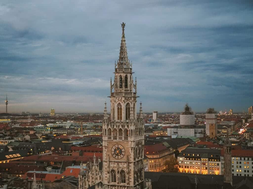 Marienplatz in Munich, Germany, one of the safest European cities for solo female travelers.