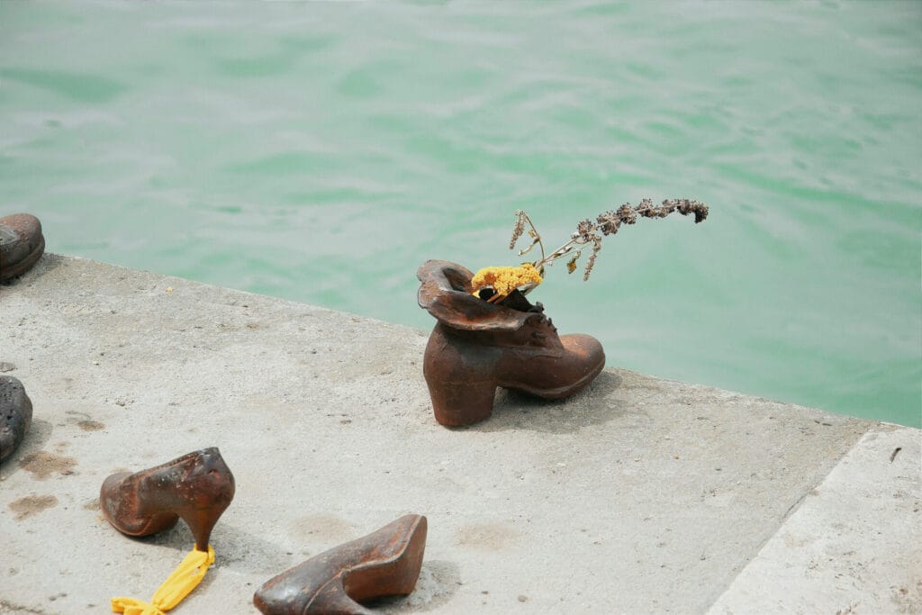 The Shoes on the Danube memorial in Budapest, one of the top things to see in Budapest