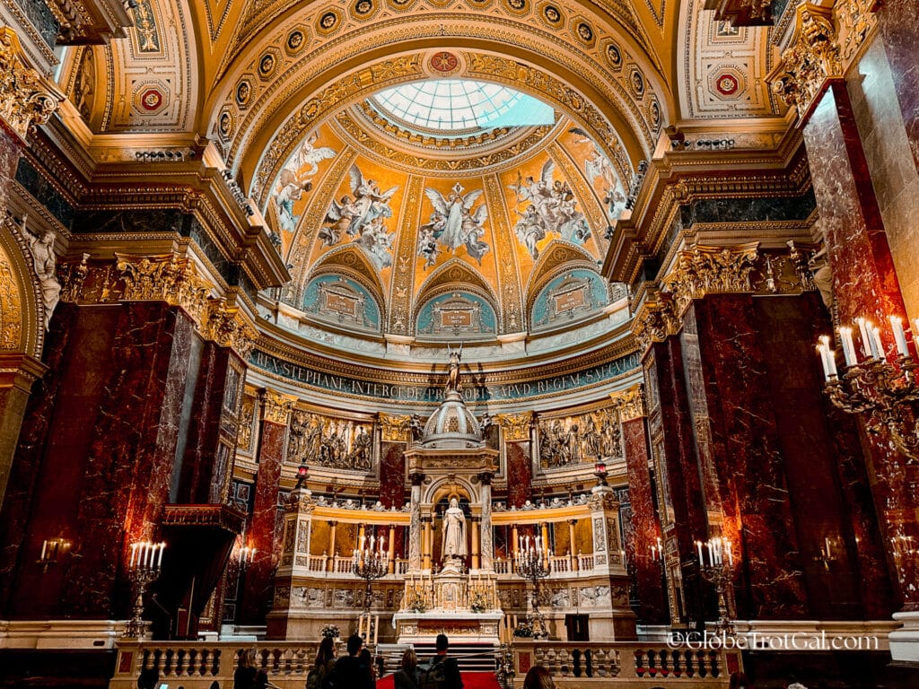 Altar at St Stephens Basilica in Budapest Hungary
