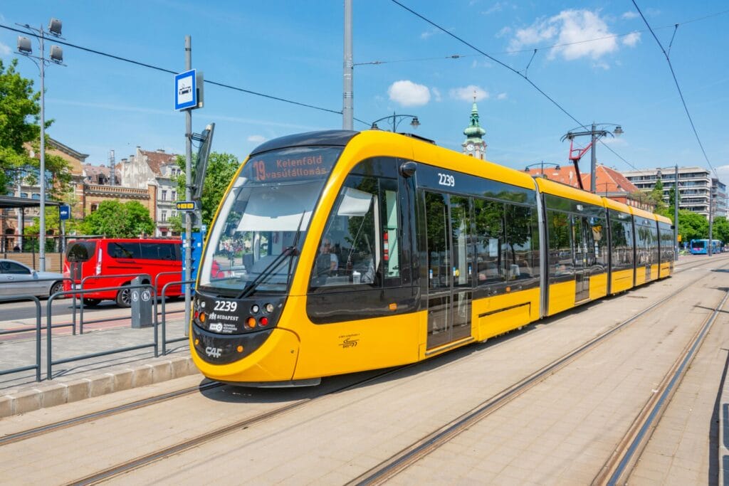Tram in Budapest Hungary