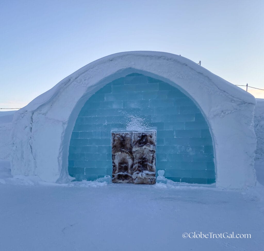 Entrance of the Icehotel in Jukkasjärvi, Sweden