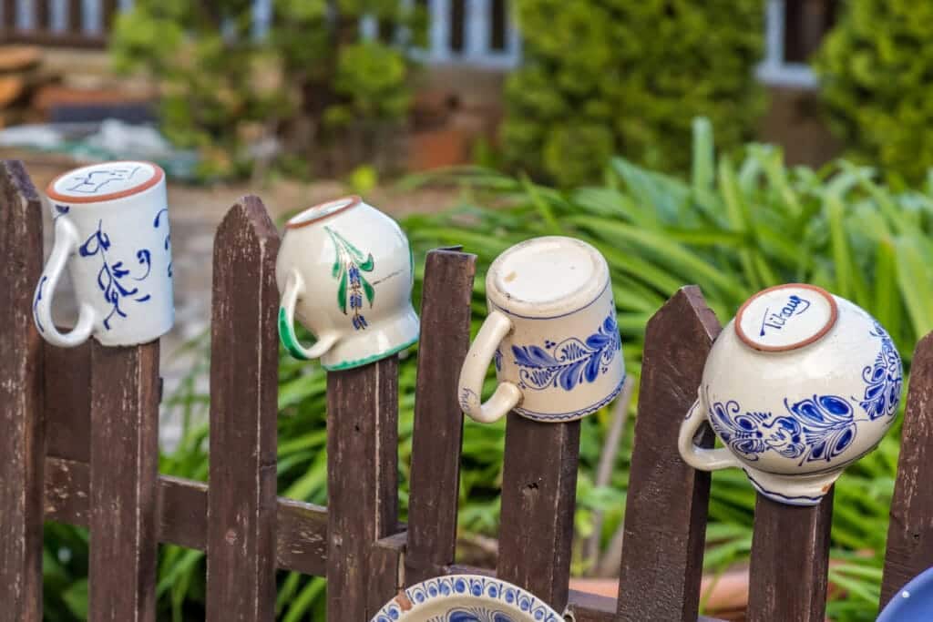 Hungarian handmade ceramics in the village Tihany, near lake Balaton in Hungary