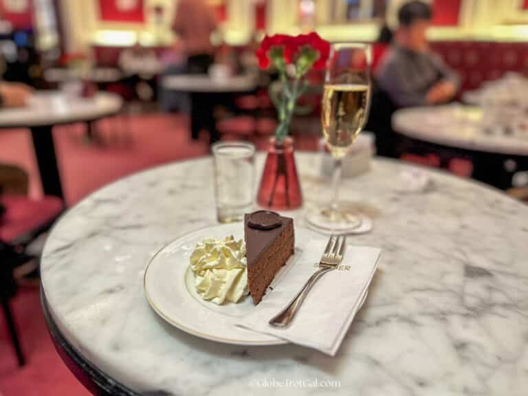 Sachertorte at Cafe Sacher in Vienna (Wien), Austria