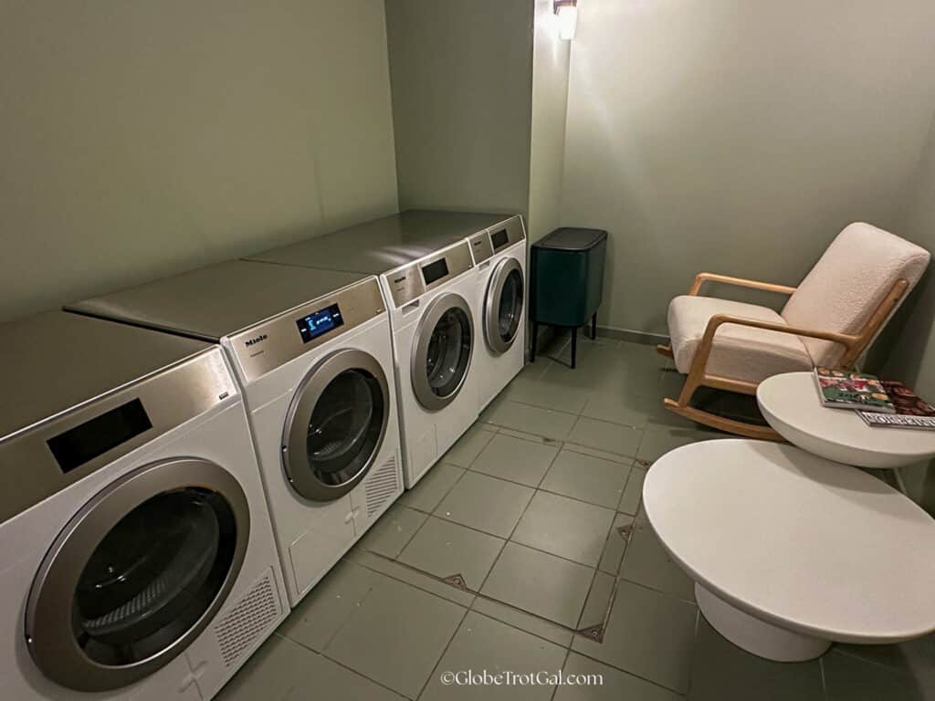Laundry room at Le Jardin de Locke one of the best aparthotels in Paris