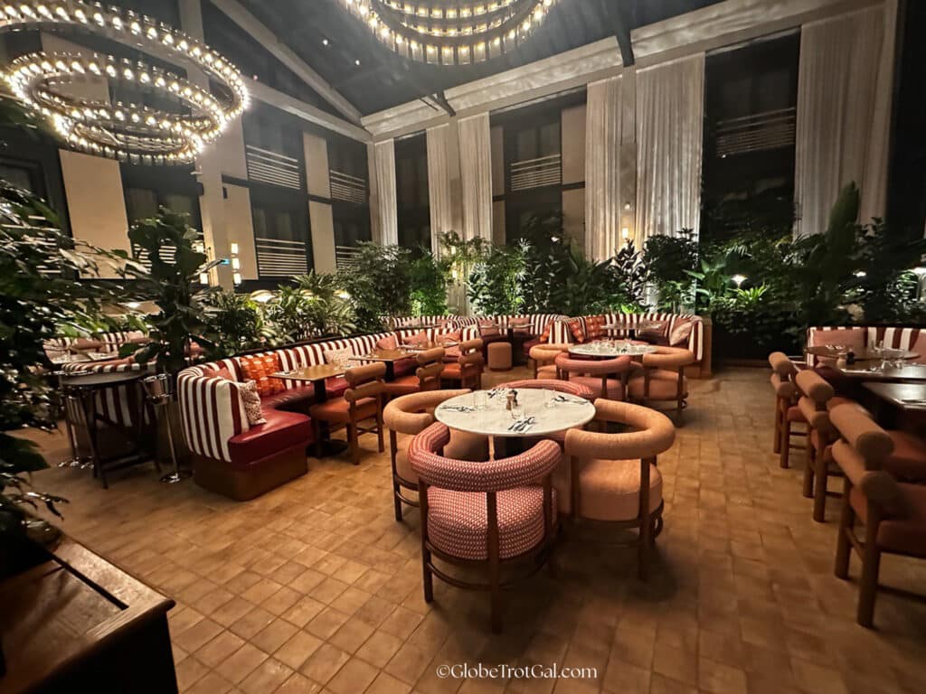 Restaurant at Le Jardin de Locke one of the best aparthotels in Paris