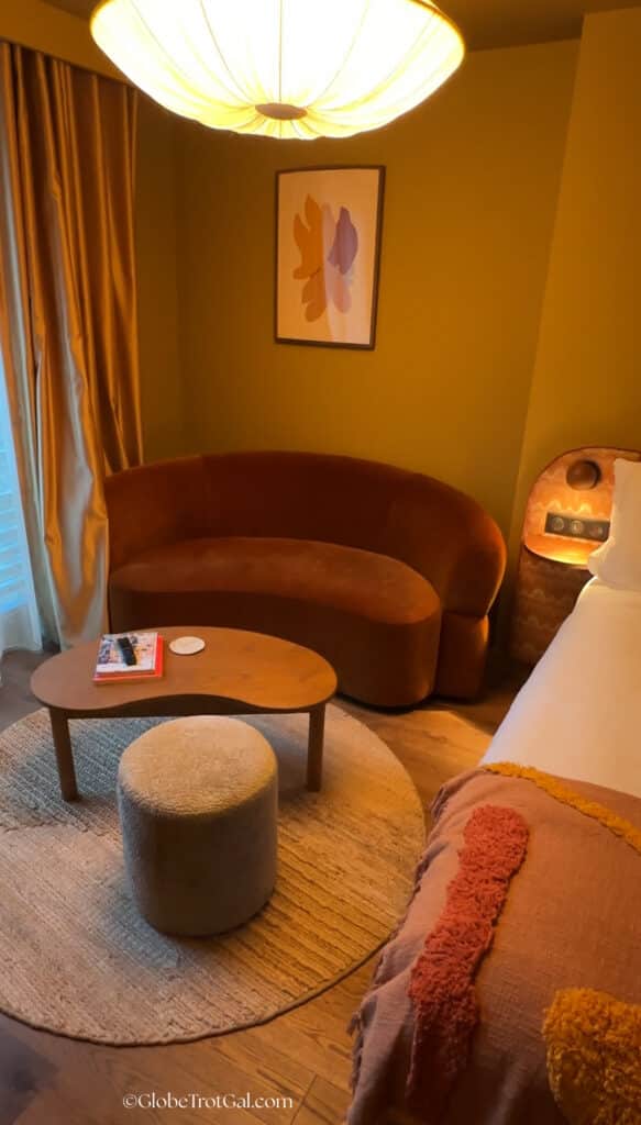 Room sitting area at Le Jardin de Locke one of the best aparthotels in Paris