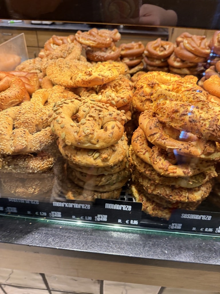 Pretzels at a bakery in Germany