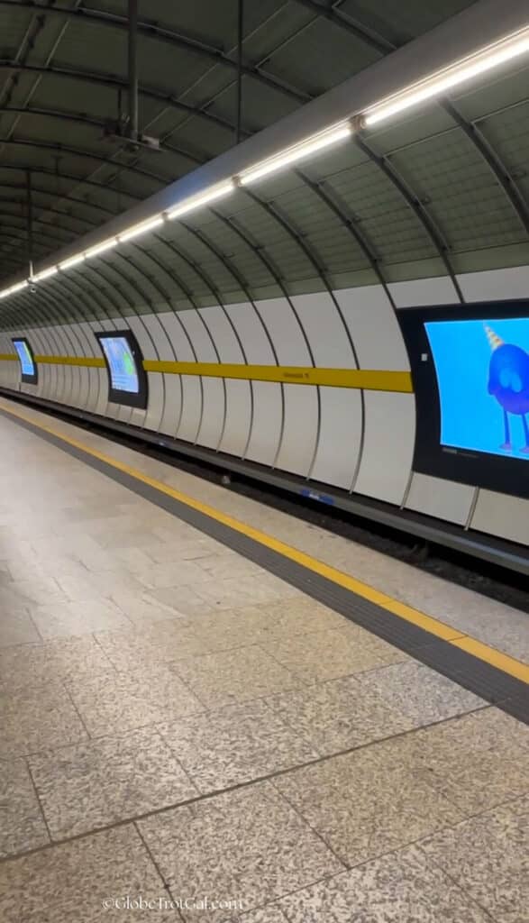 Odeonplatz station in the Ubahn in Munich Germany